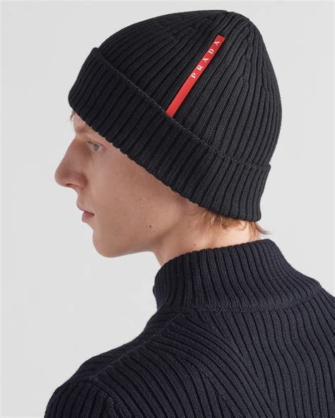 prada knit beanie|prada beanie black.